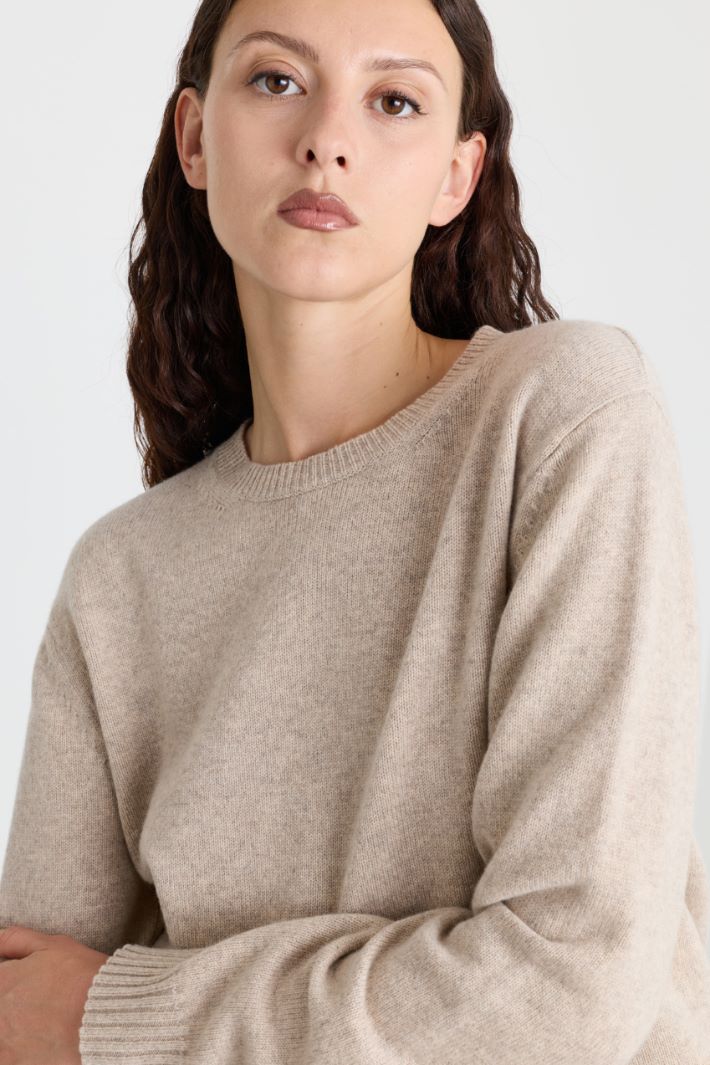 Pull boxy à emmanchures tombantes - BEIGE - Intrend - 3