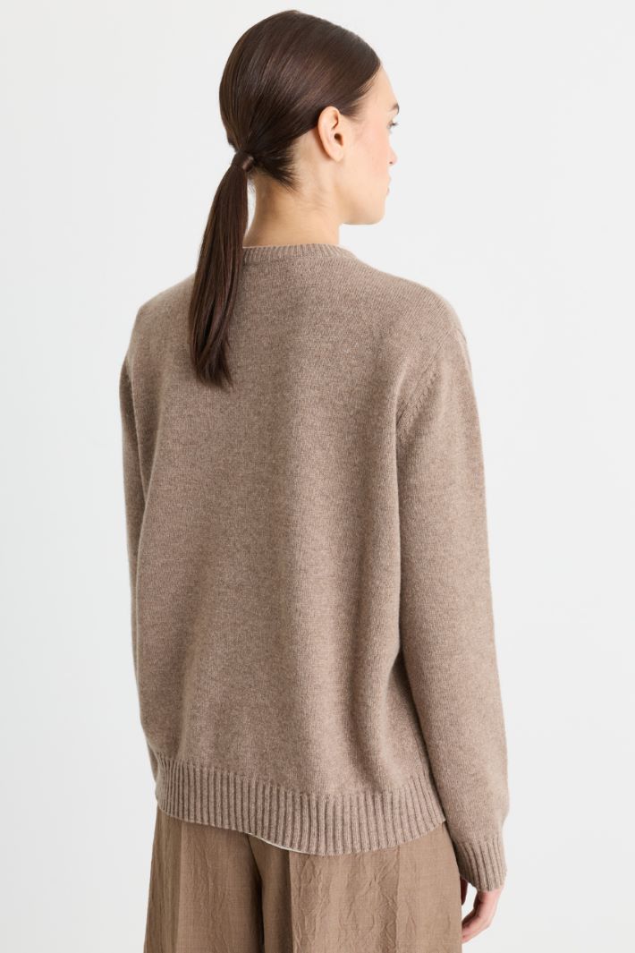 Maglia boxy a spalla scesa - BEIGE - Intrend - 4