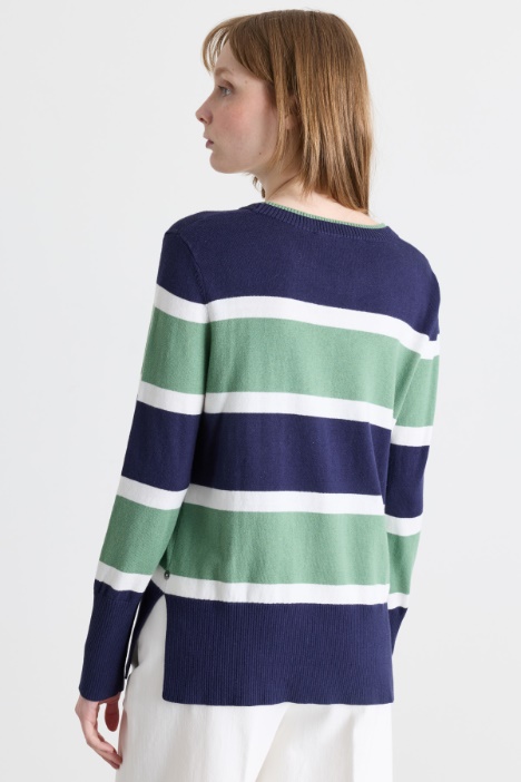 Maglia girocollo con bordo doppio