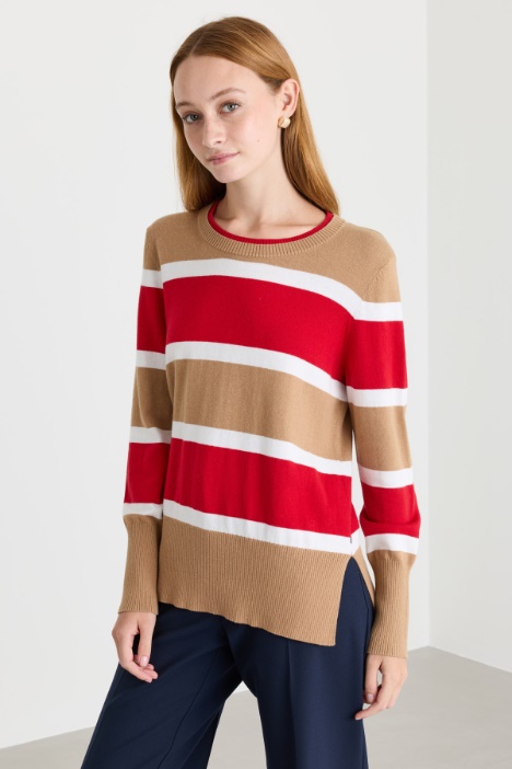 Maglia girocollo con bordo doppio - Intrend
