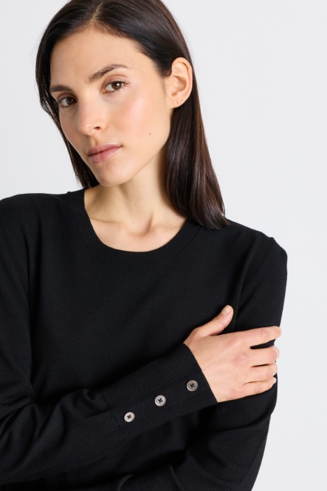 Maglia aderente in tricot stretch