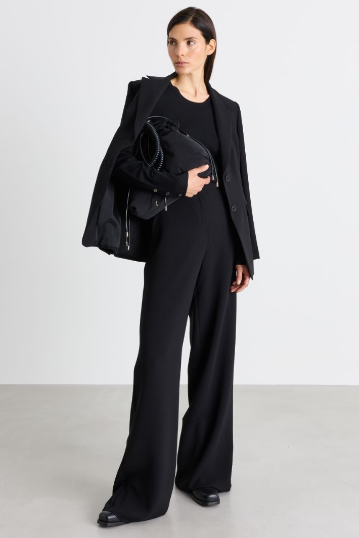 Pull ajusté en maille stretch - NOIR - Intrend