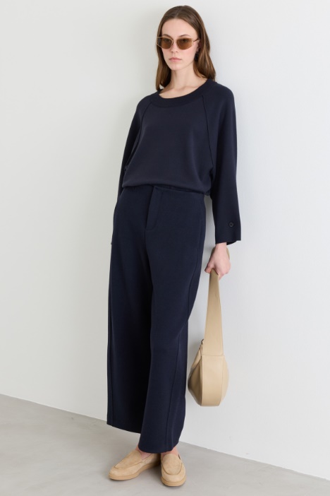Oversize-Strickshirt mit verstellbaren Ärmeln - Intrend