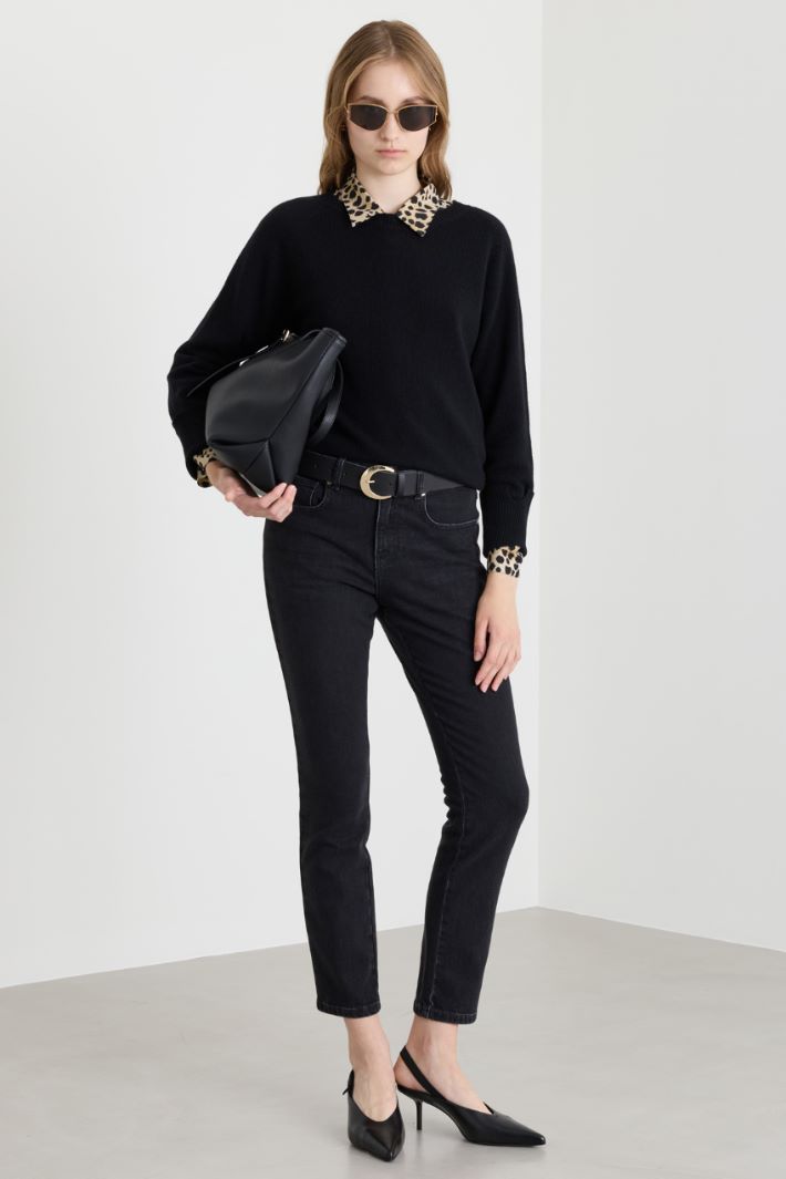 Pull à la coupe fluide - NOIR - Intrend