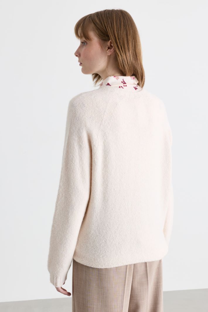 Pullover aus Alpakawollmischung - BEIGE - Intrend - 4