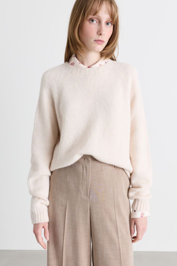Pullover aus Alpakawollmischung - BEIGE - Intrend - 2