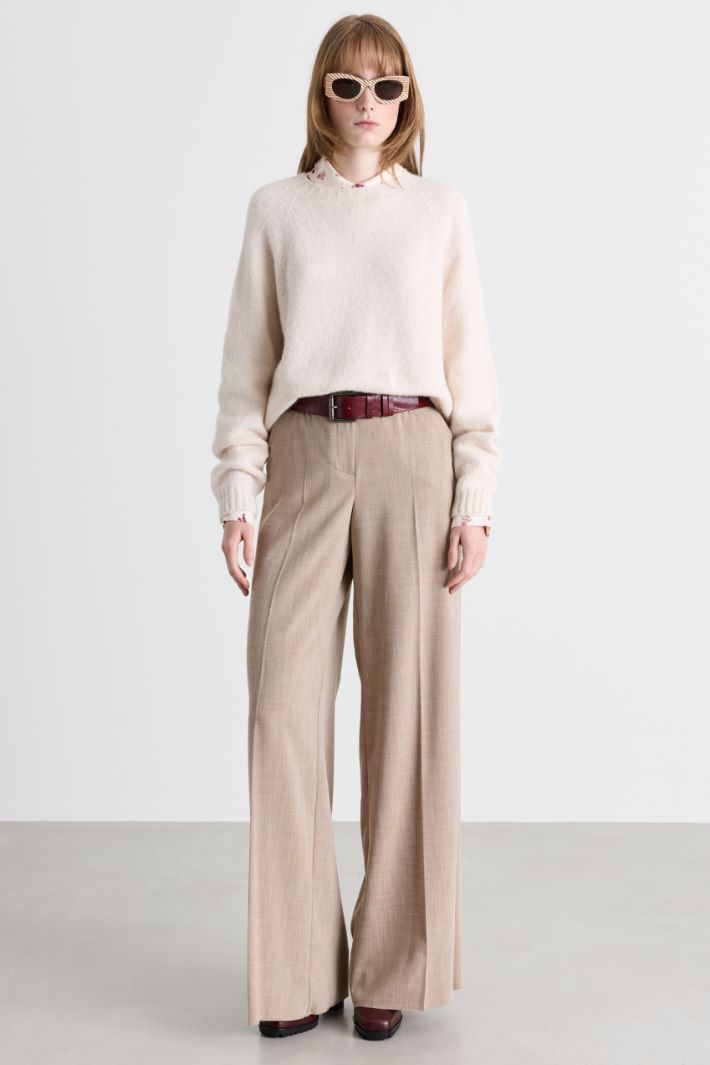 Pullover aus Alpakawollmischung - BEIGE - Intrend
