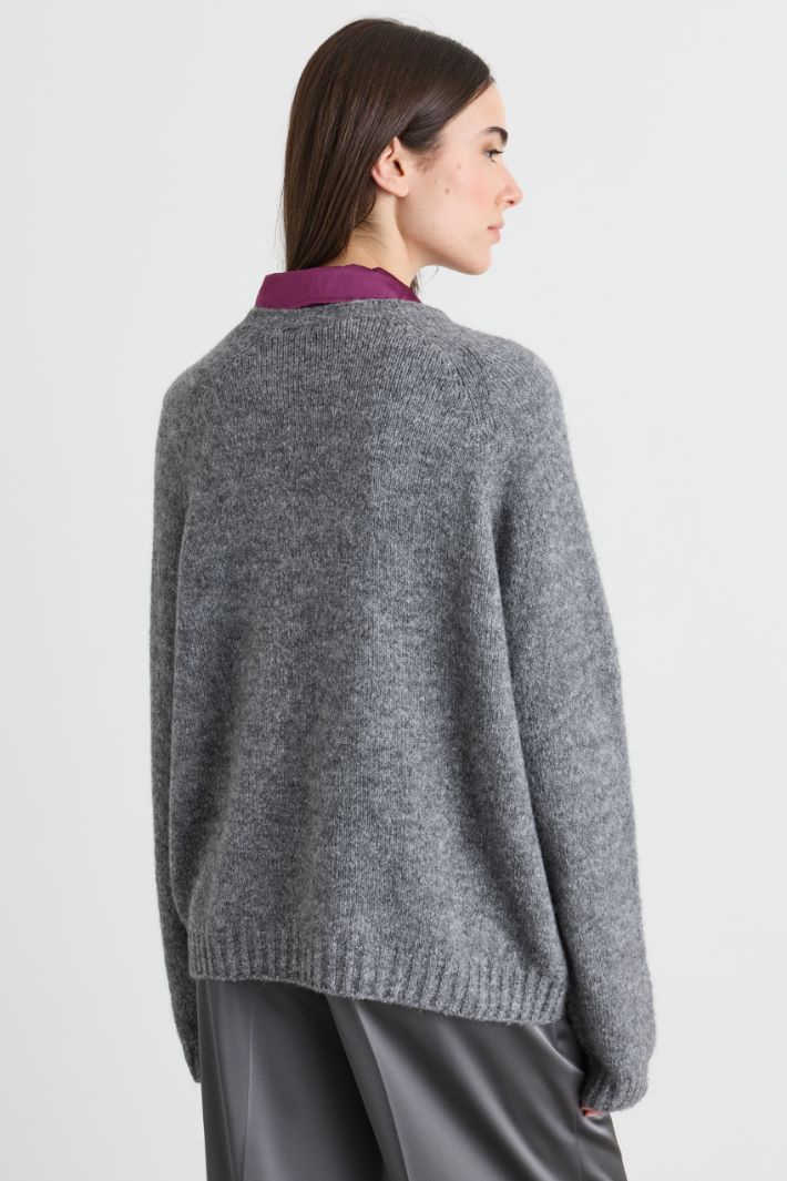 Pullover aus Alpakawollmischung - GRAU - Intrend - 4