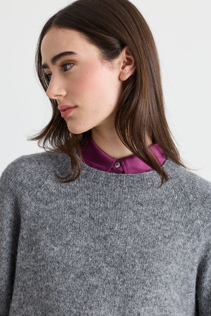 Pullover aus Alpakawollmischung - GRAU - Intrend - 3