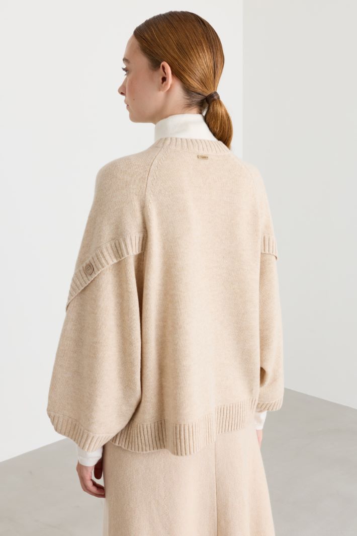 Maglia con motivo incrociato - BEIGE - Intrend - 4