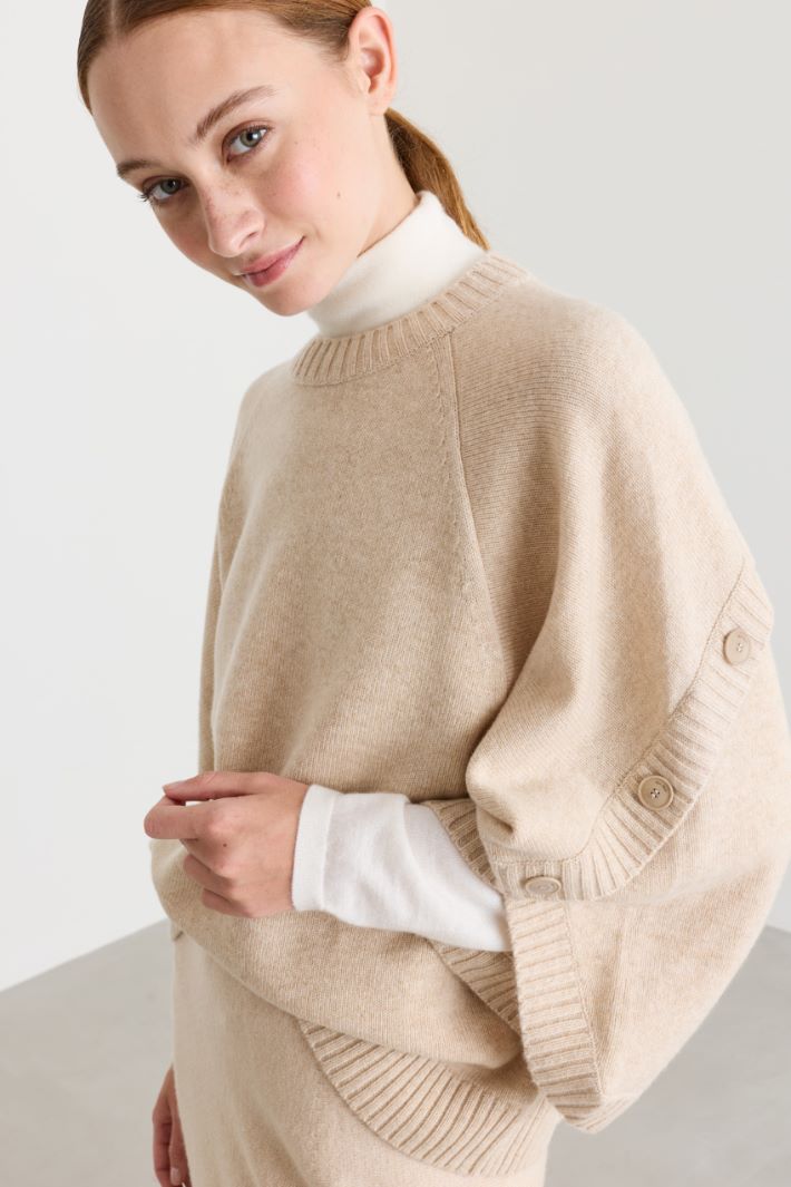 Maglia con motivo incrociato - BEIGE - Intrend - 3