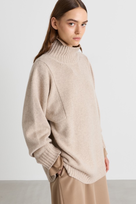 Pull ample à col roulé et fentes latérales - Intrend
