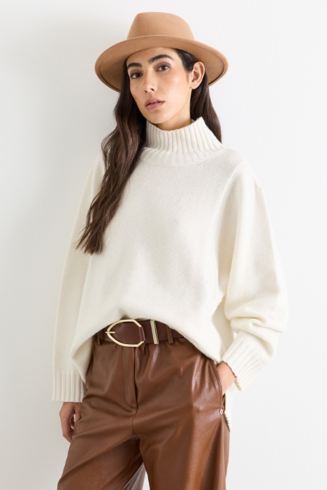 Pull ample à col roulé et fentes latérales - Intrend