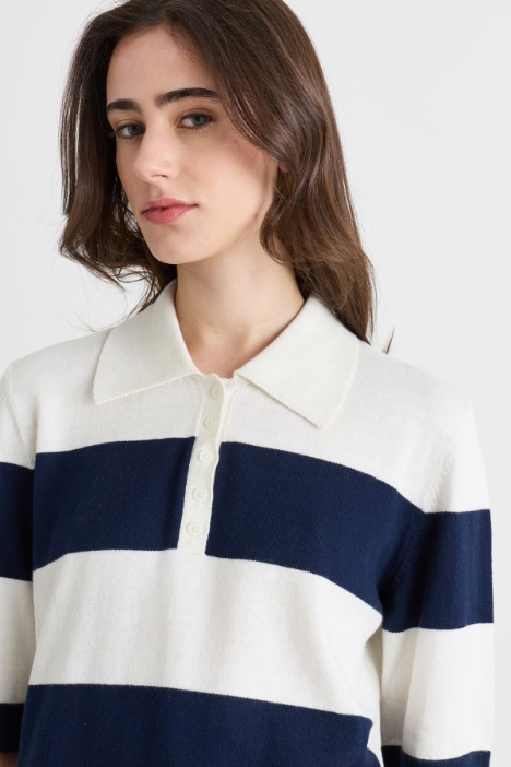Maglia stile polo in cotone