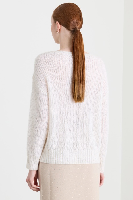 Maglia con micro-paillettes