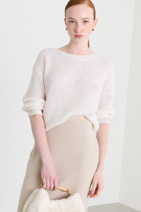 Maglia con micro-paillettes - Intrend