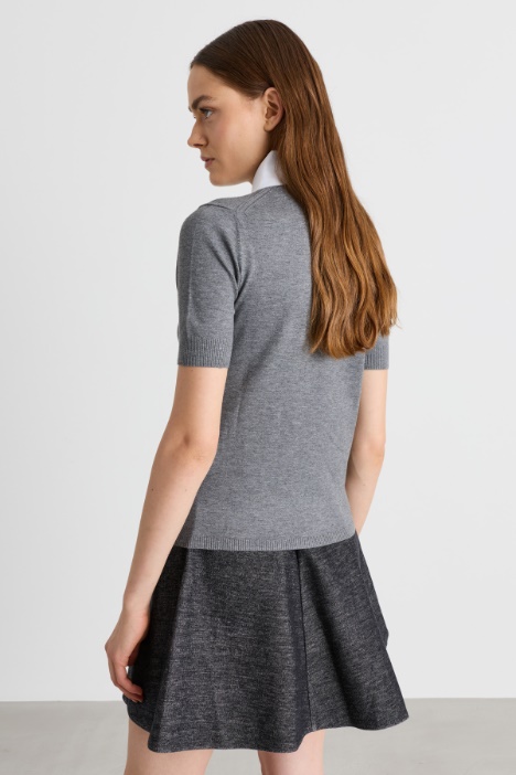 Maglia con colletto rimovibile