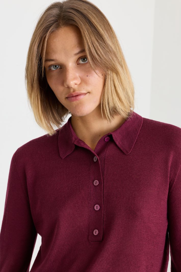 Polo in maglia - BORDEAUX - Intrend - 3