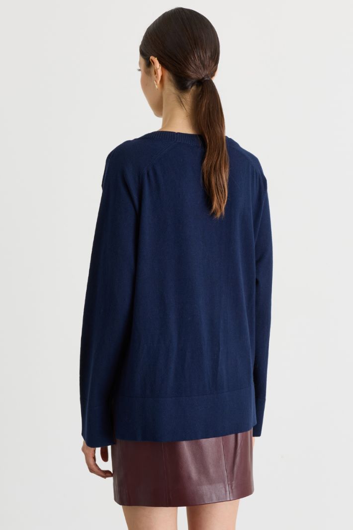 Maglia con spacchi - BLU - Intrend - 4