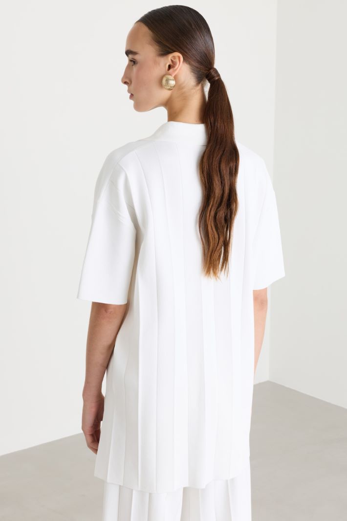 Maglia modello polo con coulisse - BIANCO - Intrend - 4