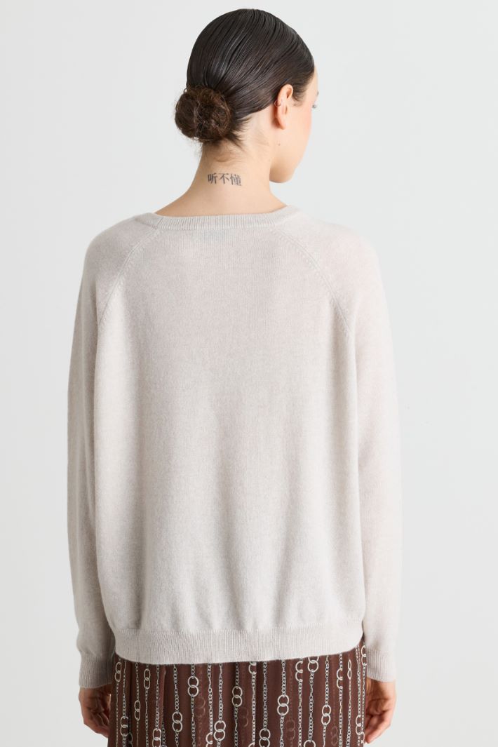 Pullover mit Rippenstrick-Saum - BEIGE - Intrend - 4