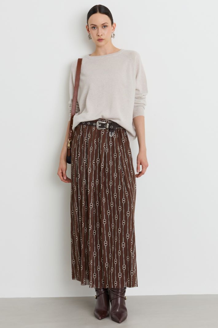 Pullover mit Rippenstrick-Saum - BEIGE - Intrend