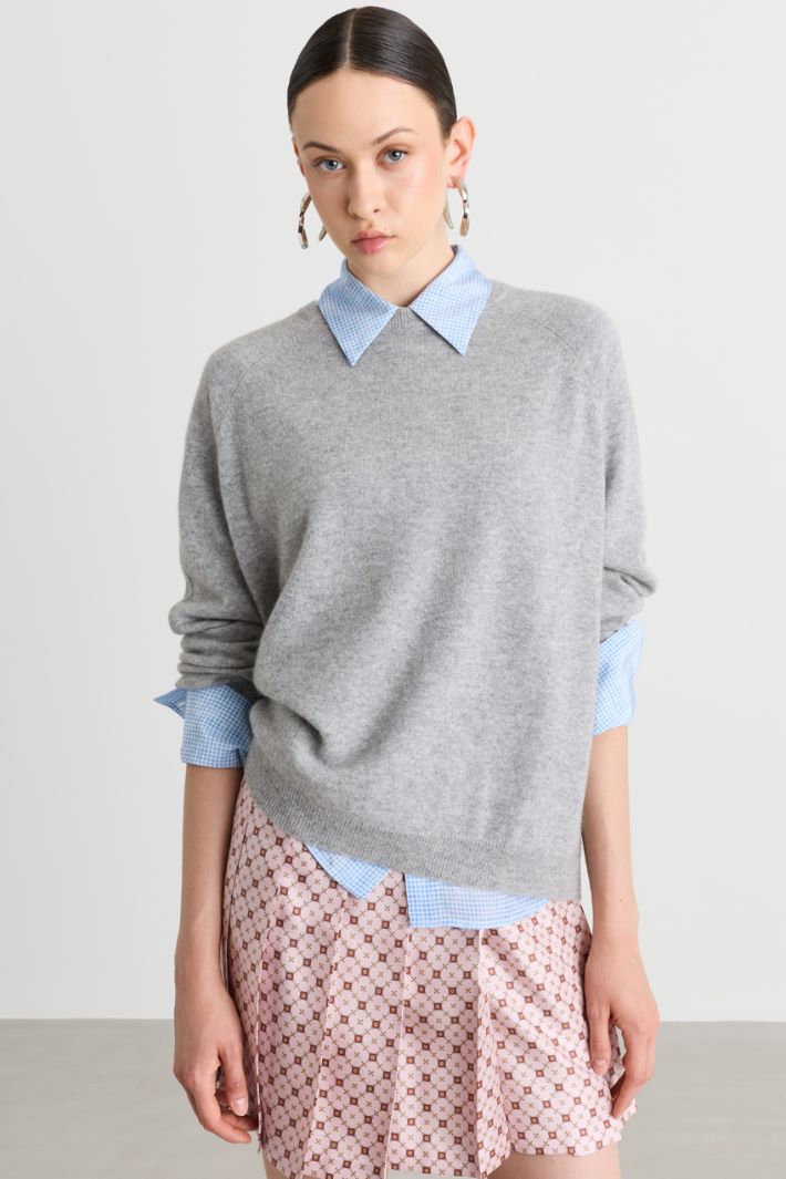 Pull à bords-côtes - GRIS - Intrend - 2