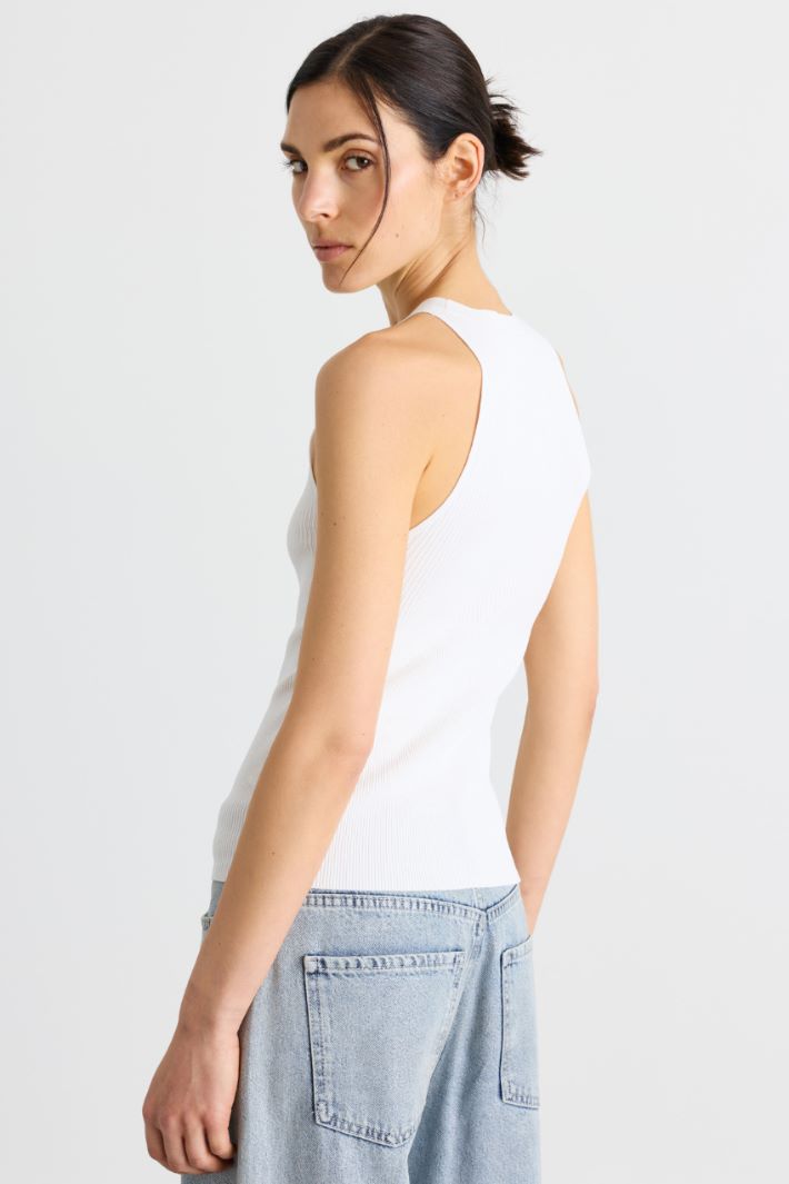Ribbed top - WHITE - Intrend - 4