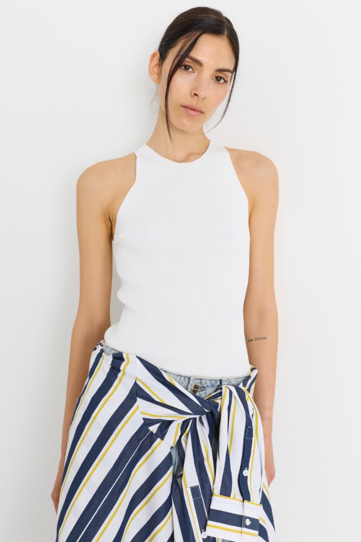 Ribbed top - WHITE - Intrend - 2