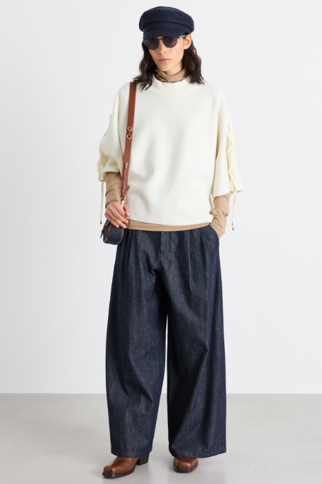 Jersey con cordones trenzados - Intrend