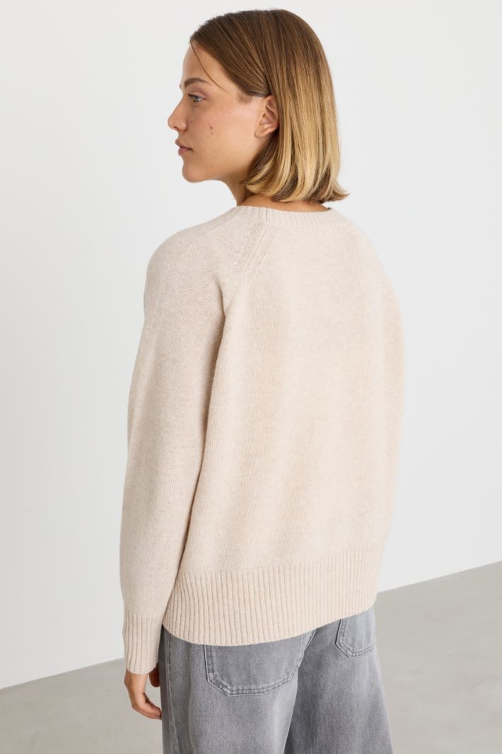 Boxy-Strickpullover mit Raglanärmeln - BEIGE - Intrend - 4