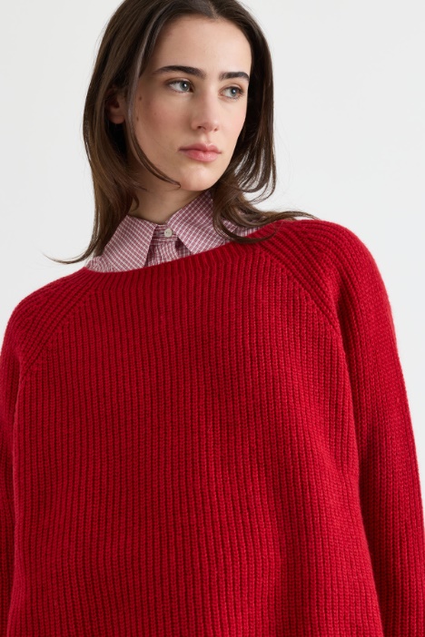 Maglia ampia a costine