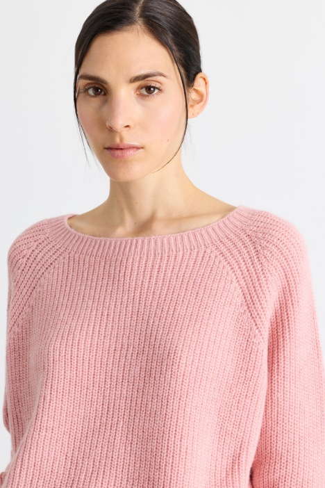 Maglia ampia a costine
