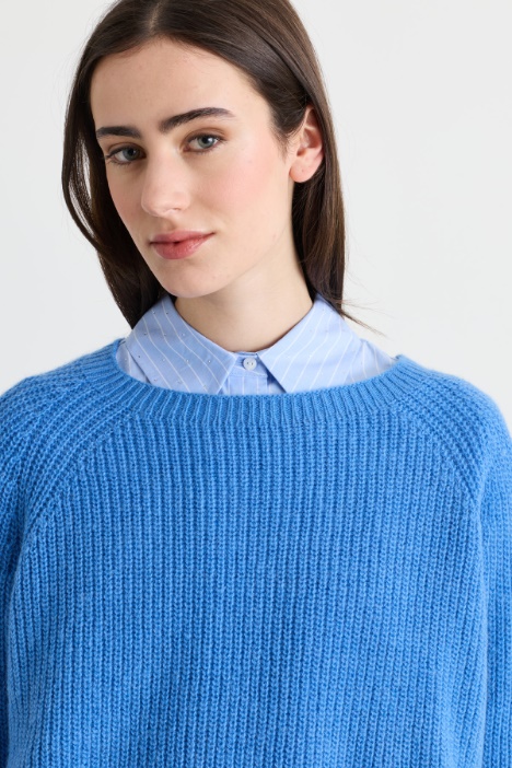 Maglia ampia a costine