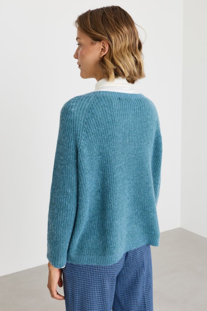 Pull ample côtelé - BLEU CLAIR - Intrend - 4