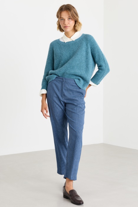 Rippstrickpullover mit weiter Passform - Intrend