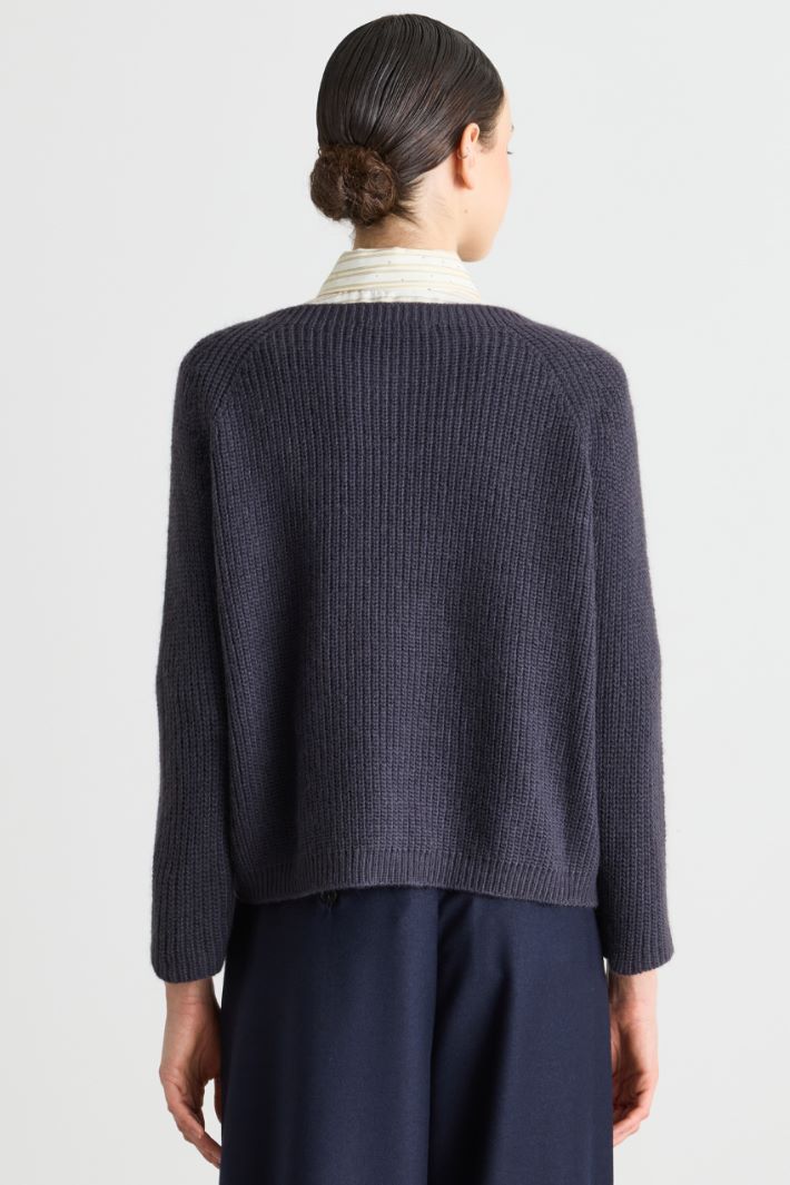 Maglia ampia a costine - GRIGIO - Intrend - 4