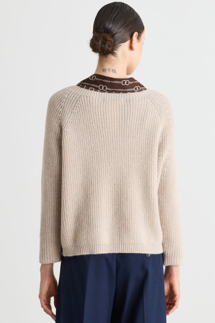 Maglia ampia a costine - BEIGE - Intrend - 4