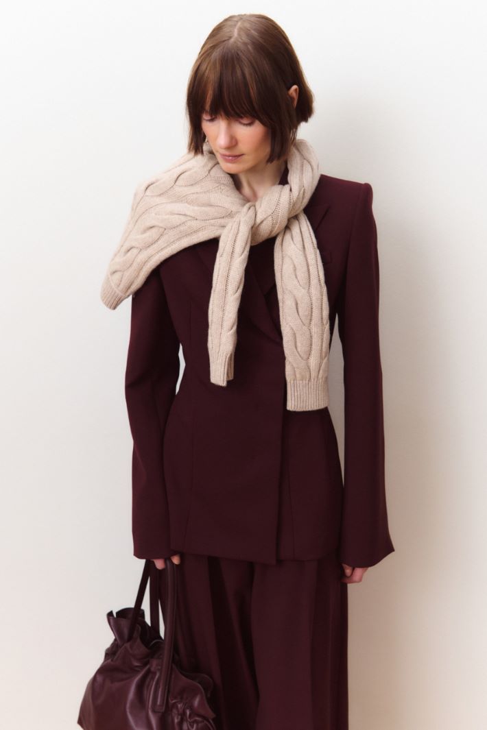 Lace jumper - BEIGE - Intrend - 6