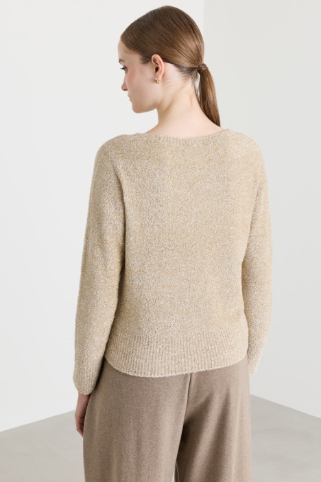 Maglia in tricot lamé