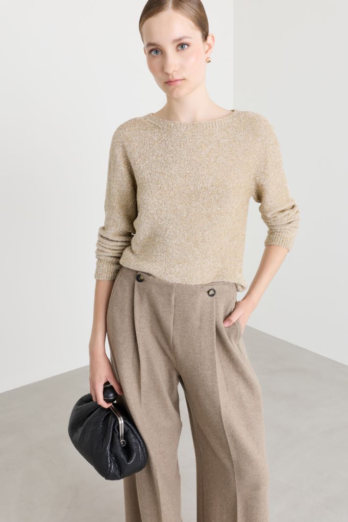 Pull en maille lamée - BEIGE - Intrend - 2