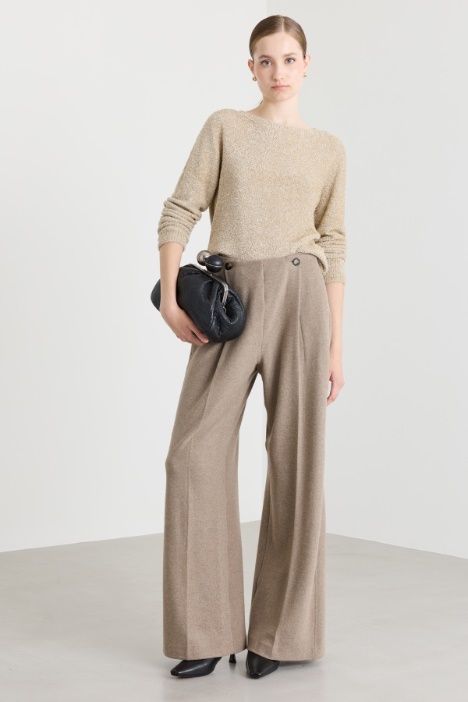 Lamé-Strickpullover - Intrend