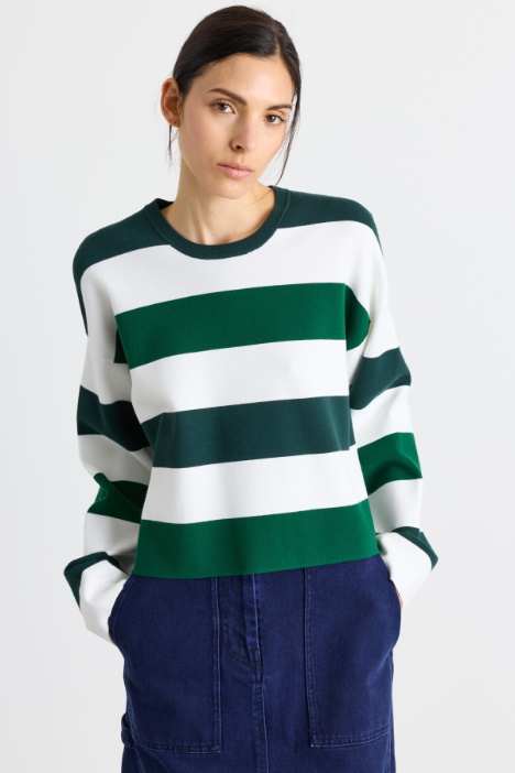 Boxy jumper in stretch viscose - Intrend
