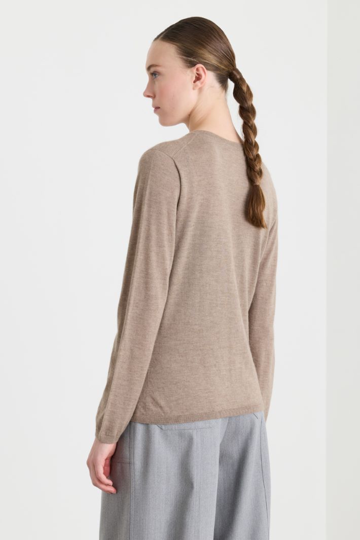 Feinstrickpullover aus reinem Kaschmir - BEIGE - Intrend - 4