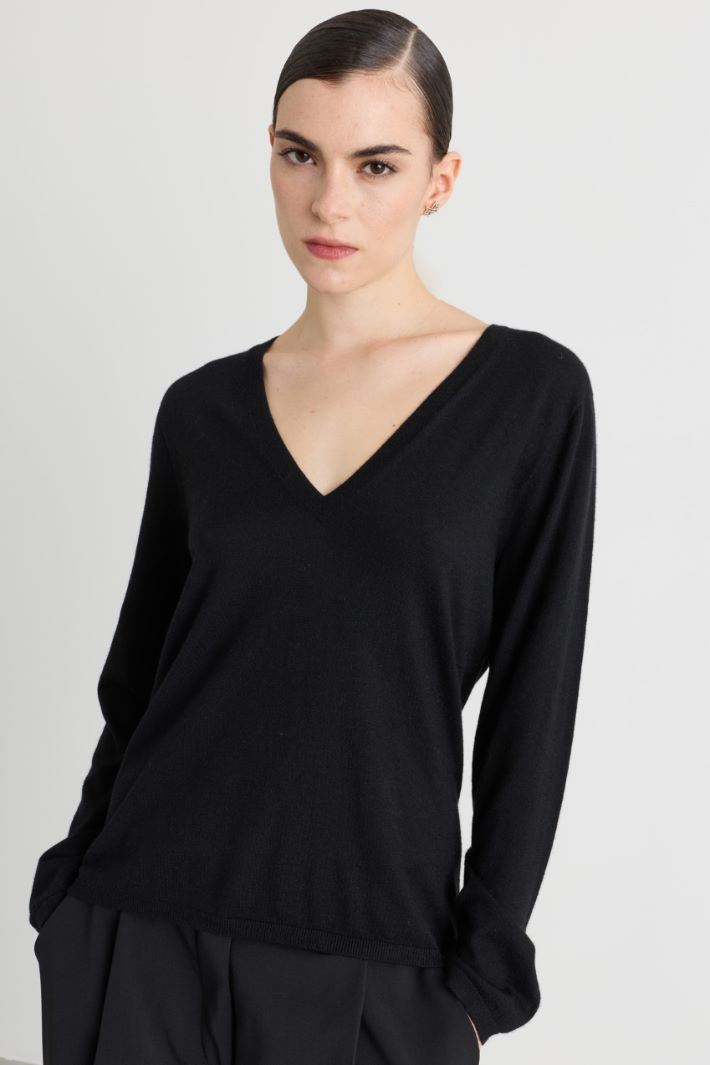 Pull en pur cachemire - NOIR - Intrend - 2