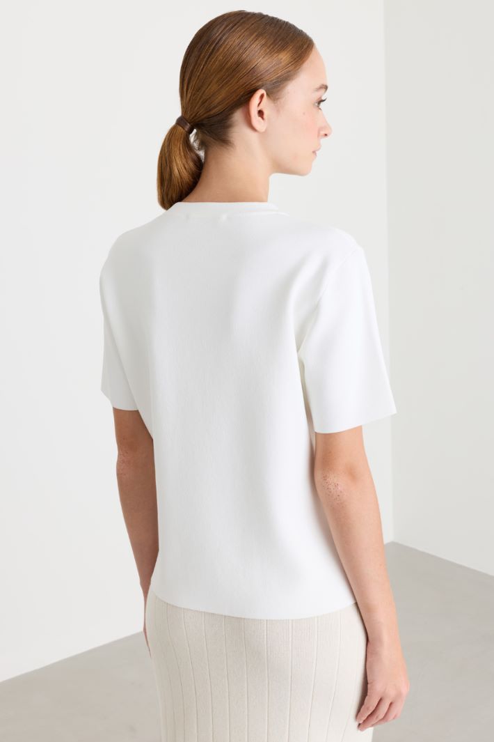 Maglia girocollo a manica corta - BIANCO - Intrend - 4