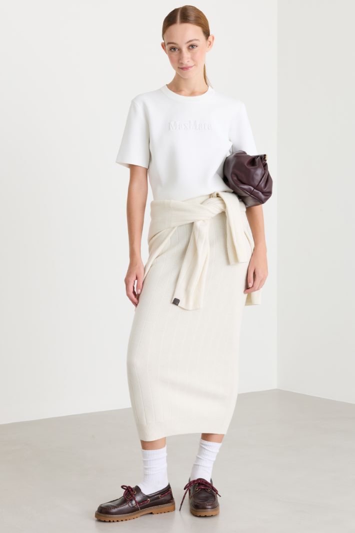 Maglia girocollo a manica corta - BIANCO - Intrend