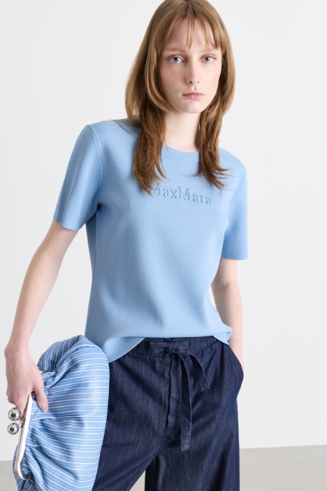 Short-Sleeved Crew-Neck Top - Intrend