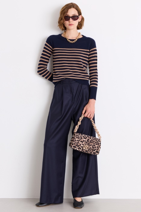 Maglia marinière in lana e cashmere - Intrend