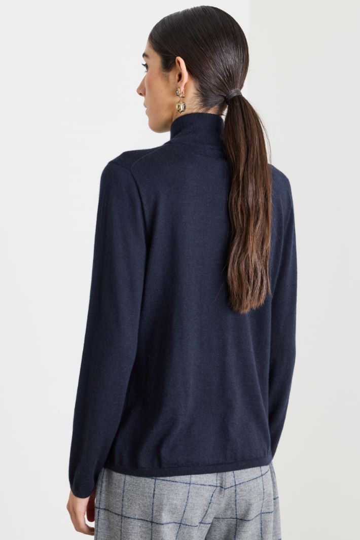 Pull à col roulé - BLEU - Intrend - 4